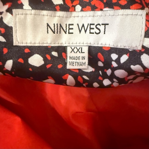 Nine West Red Trench Coat XXL – Double Breasted Belted Jacket NWT - Picture 7 of 10